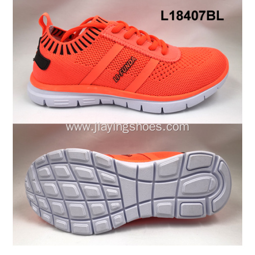 Lady sport elastic flyknit shoes